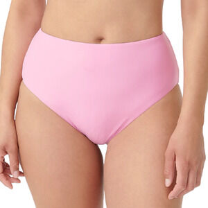 J.Crew High-Cut Waist Bikini Bottom 2X Pink NEW